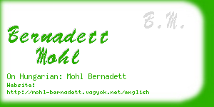 bernadett mohl business card